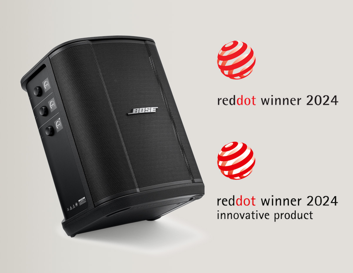 Портативная колонка для музыкантов Bose S1 Pro+ получила две награды Red Dot Awards 2024